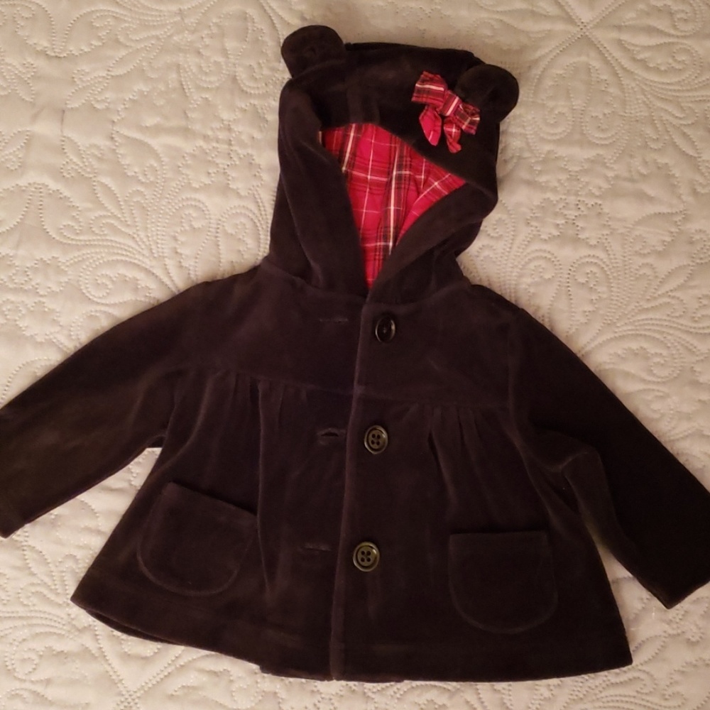 GYMBOREE Velour coat with ears